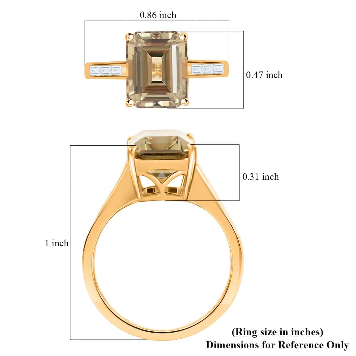Iliana 18K Yellow Gold AAA Turkizite and G-H SI Diamond Ring (Size 6.0) 4.10 Grams 4.35 ctw image number 5