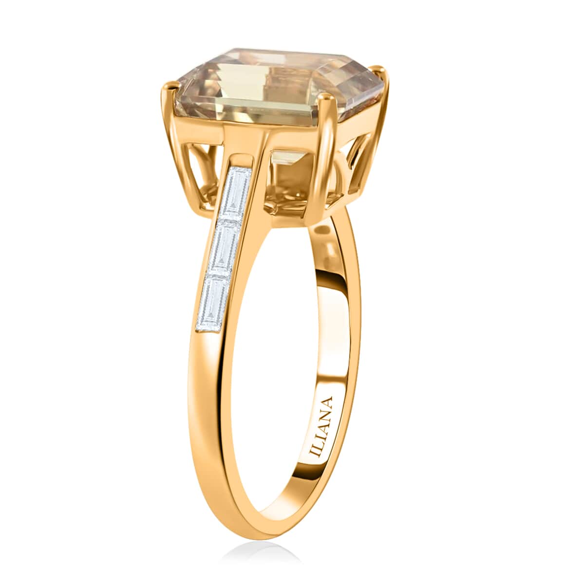 Certified and Appraised Iliana AAA Turkizite and G-H SI Diamond 4.35 ctw Ring in 18K Yellow Gold (Size 8.0) 4.10 Grams image number 3