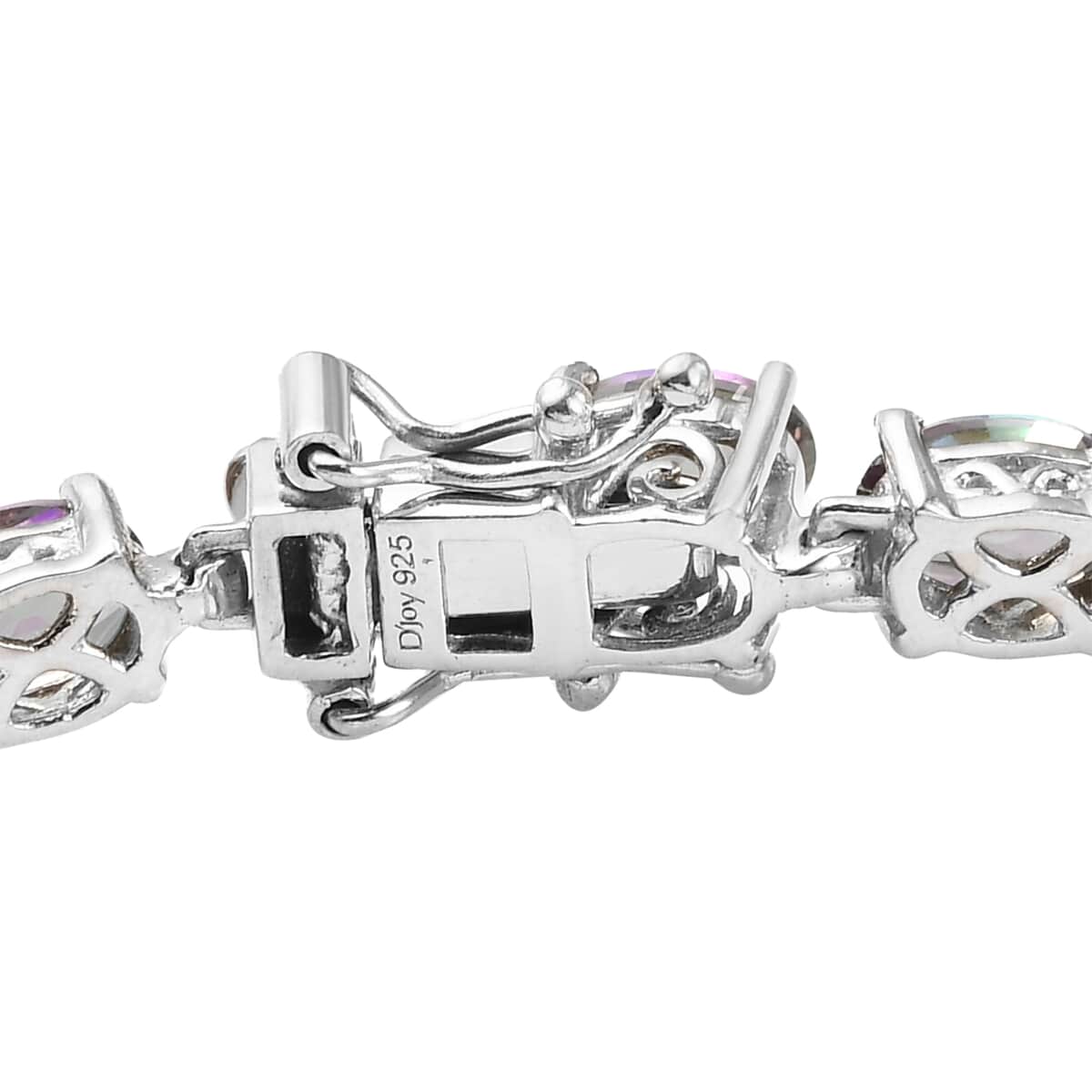 Northern Lights Mystic Topaz Tennis Bracelet in Platinum Over Sterling Silver (7.25 In) 18.00 ctw image number 3