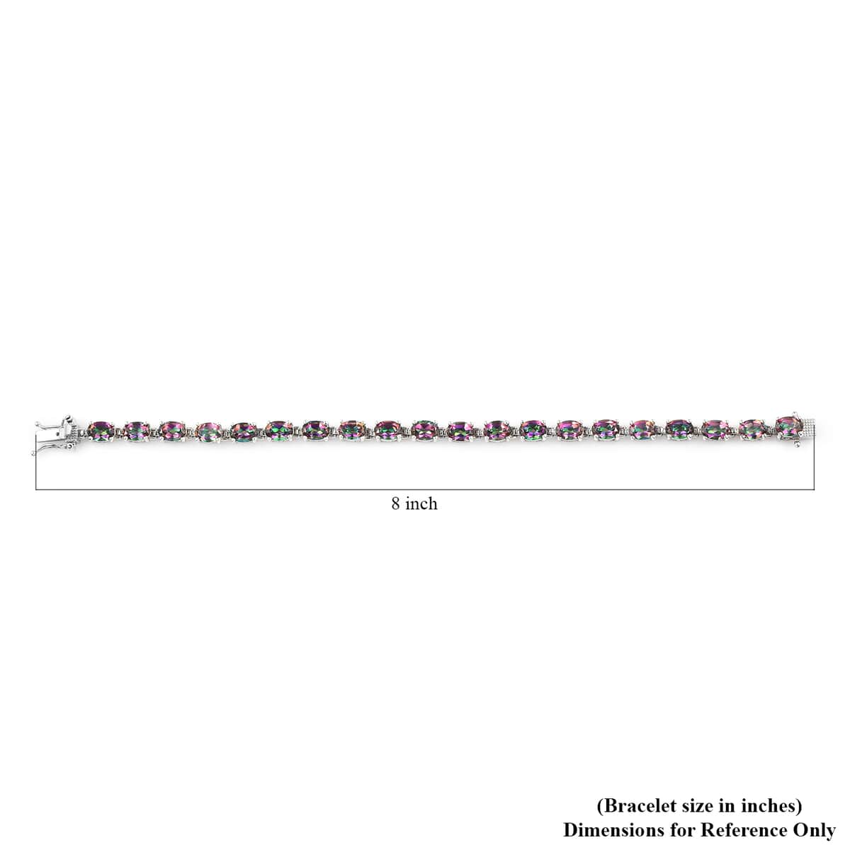 Northern Lights Mystic Topaz Tennis Bracelet in Platinum Over Sterling Silver (7.25 In) 18.00 ctw image number 4
