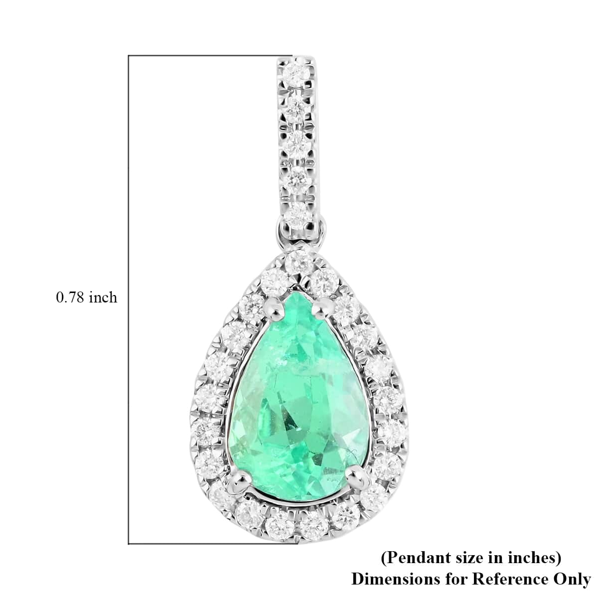 Certified & Appraised Rhapsody 950 Platinum AAAA Boyaca Colombian Emerald and E-F VS Diamond Pendant 1.60 ctw image number 3