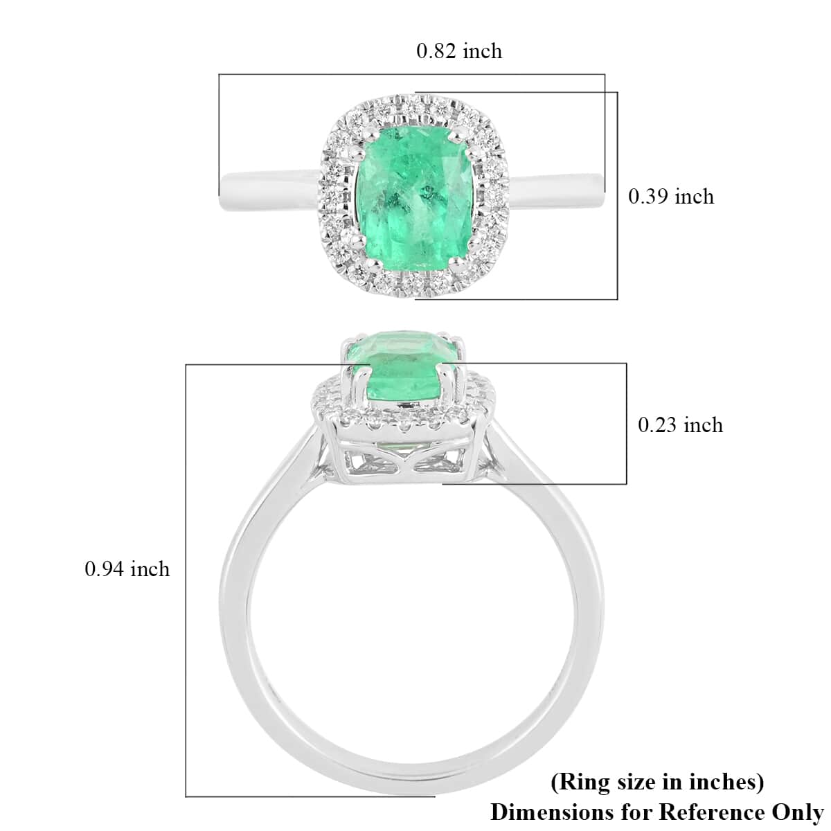 Certified & Appraised RHAPSODY 950 Platinum AAAA Colombian Emerald and E-F VS Diamond Ring (Size 6.0) 5.35 Grams 1.20 ctw image number 5