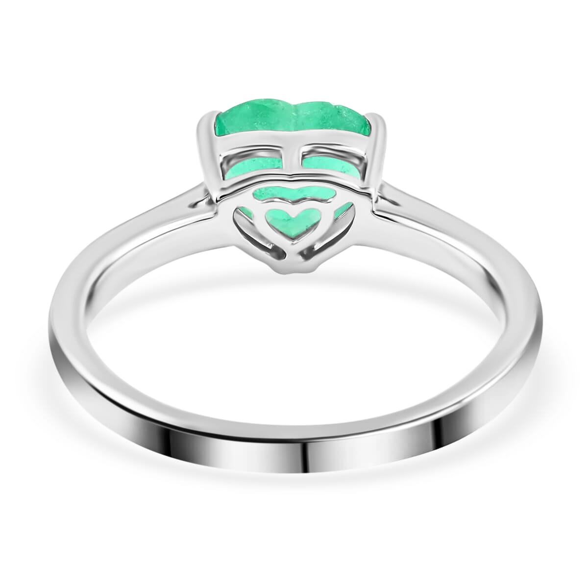 Certified & Appraised Rhapsody 950 Platinum AAAA Boyaca Colombian Emerald and E-F VS Diamond Ring (Size 8.0) 1.50 ctw image number 4