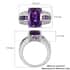 Premium Moroccan Amethyst and Multi Gemstone Ring in Platinum Over Sterling Silver (Size 7.0) 8.60 ctw image number 5