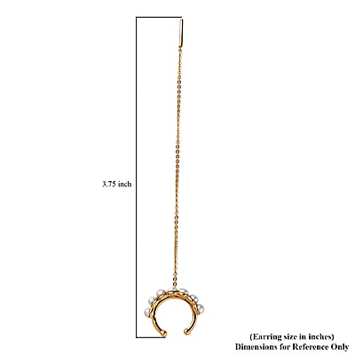 Freshwater Pearl Ear Cuff Vermeil Yellow Gold Over Sterling Silver
