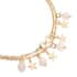 Galilea Rose Quartz Dual Row Anklet with Star Charm in Goldtone (8-11In) 10.00 ctw image number 3