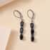 Thai Black Spinel Lever Back Earrings in Stainless Steel 3.35 ctw image number 1