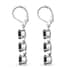 Thai Black Spinel Lever Back Earrings in Stainless Steel 3.35 ctw image number 3