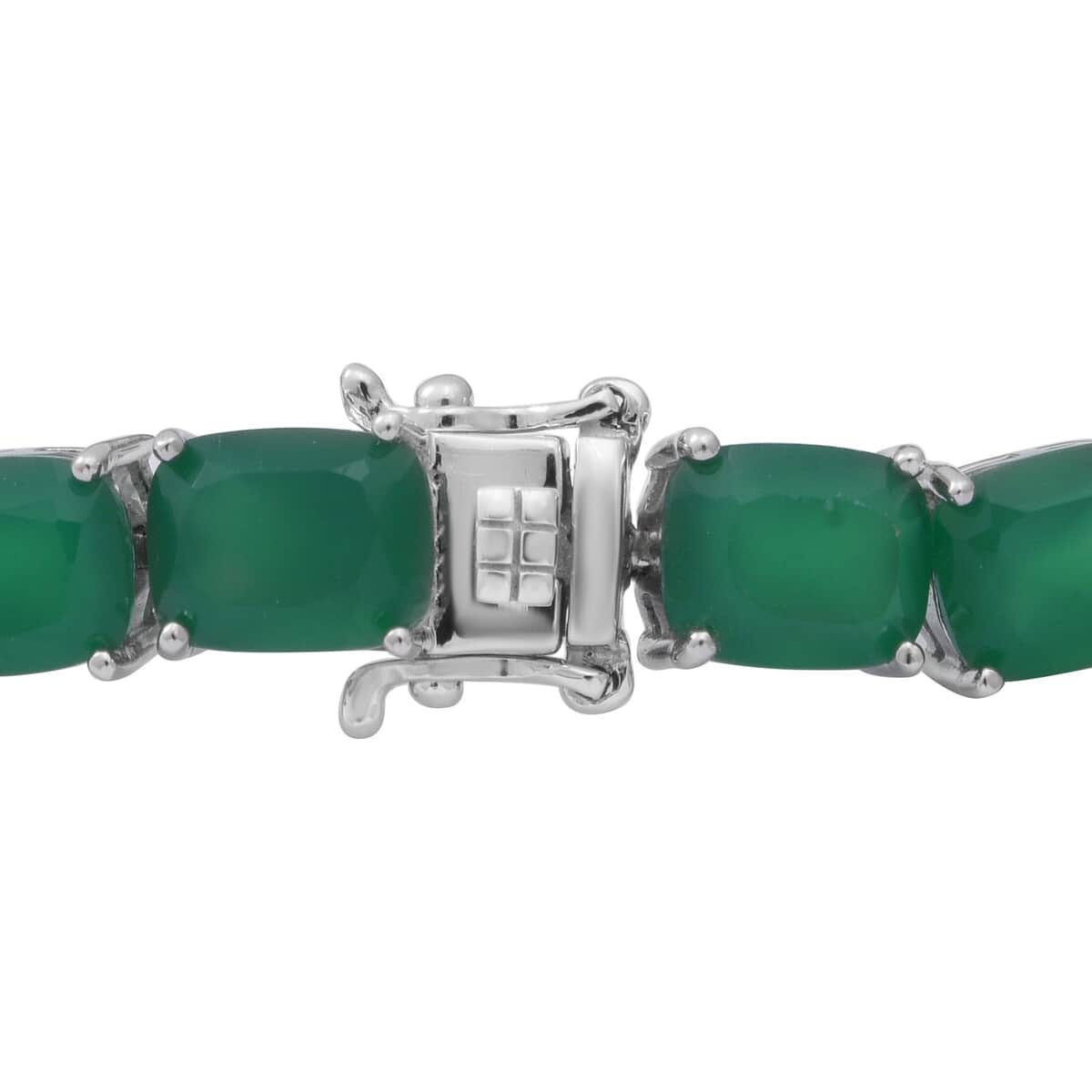 Verde Onyx Tennis Bracelet in Platinum Over Sterling Silver (6.50 In) 39.35 ctw image number 1