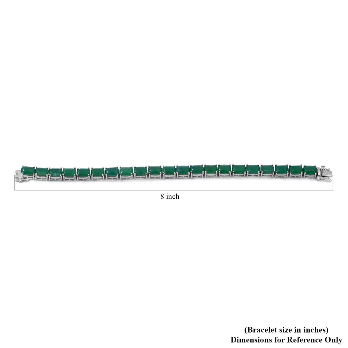 Verde Onyx Tennis Bracelet in Platinum Over Sterling Silver (6.50 In) 39.35 ctw image number 2