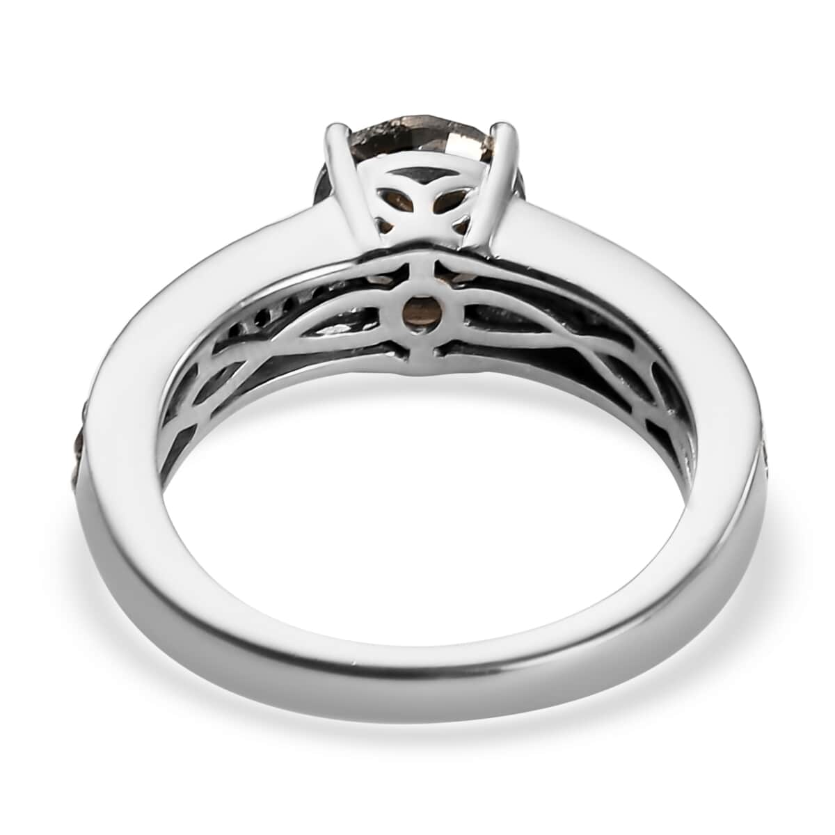 Black Diamond Ring in Rhodium and Platinum Over Sterling Silver 2.00 ctw image number 4