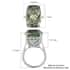 Montezuma Prasiolite Solitaire Ring in Platinum Over Sterling Silver (Size 7.0) 24.50 ctw image number 5