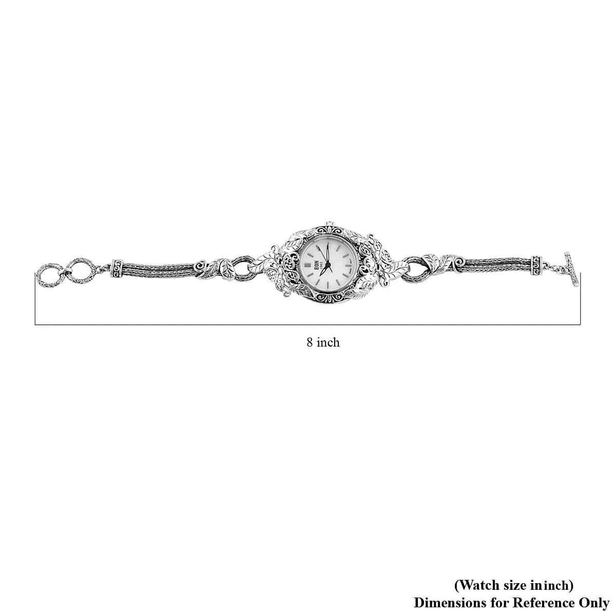 Eon 1962 Swiss Movement Bracelet Watch in Sterling Silver, Designer Bracelet Watch, Analog Luxury Wristwatch (7.50 In) (26mm) 26.10 Grams image number 7