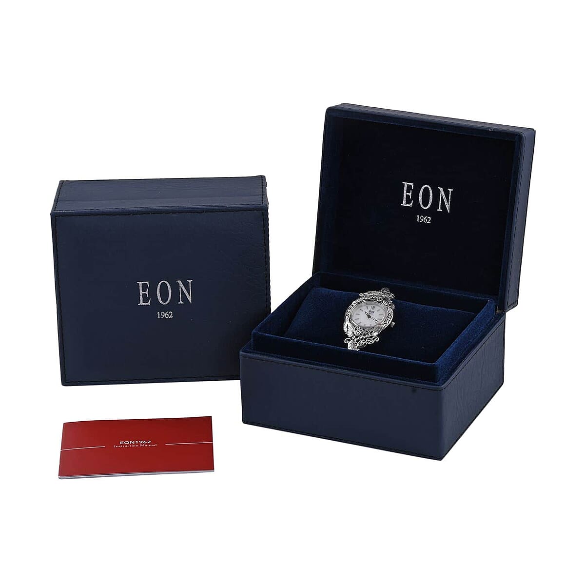 Eon 1962 Swiss Movement Bracelet Watch in Sterling Silver, Designer Bracelet Watch, Analog Luxury Wristwatch (7.50 In) (26mm) 26.10 Grams image number 8