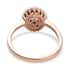 Iliana 18K Rose Gold AAA Madagascar Pink Sapphire and G-H SI Diamond Halo Ring (Size 7.0) 1.15 ctw image number 4
