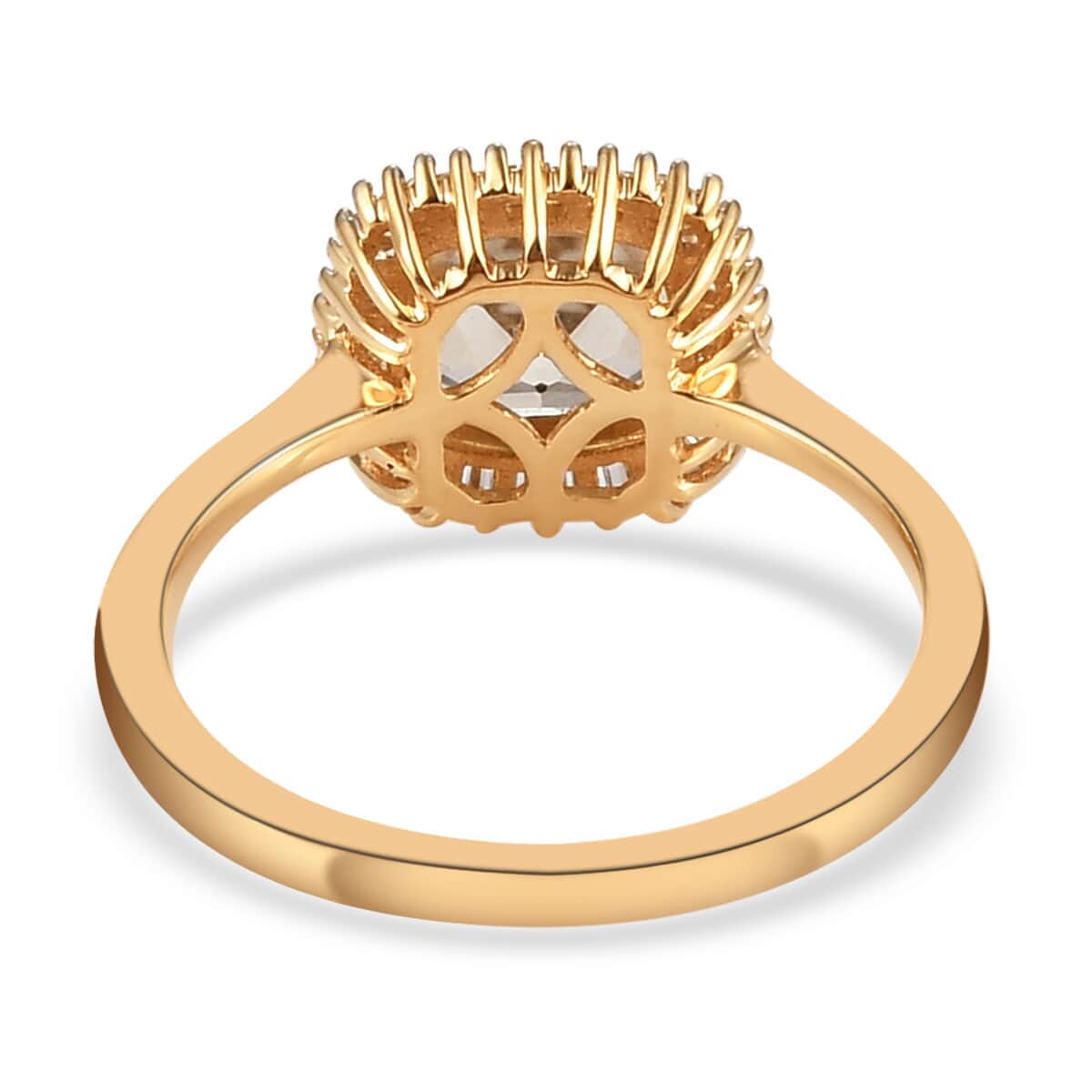 Iliana 18K Yellow Gold AAA Turkizite and G-H SI Diamond Halo Ring image number 4