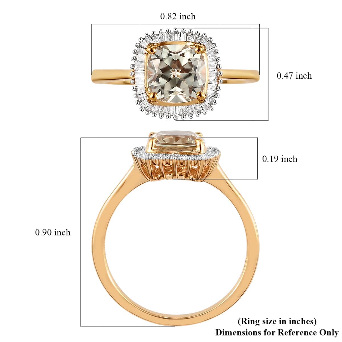 Iliana 18K Yellow Gold AAA Turkizite and G-H SI Diamond Halo Ring image number 5