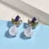 Premium Rainbow Moonstone and Multi Gemstone Drop Earrings in Platinum Over Sterling Silver 6.75 ctw image number 1