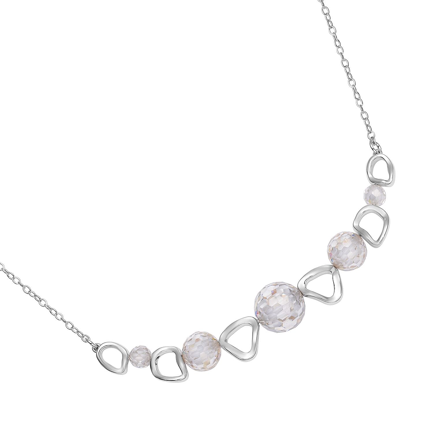 Moissanite Beaded Necklace 18-21 Inches