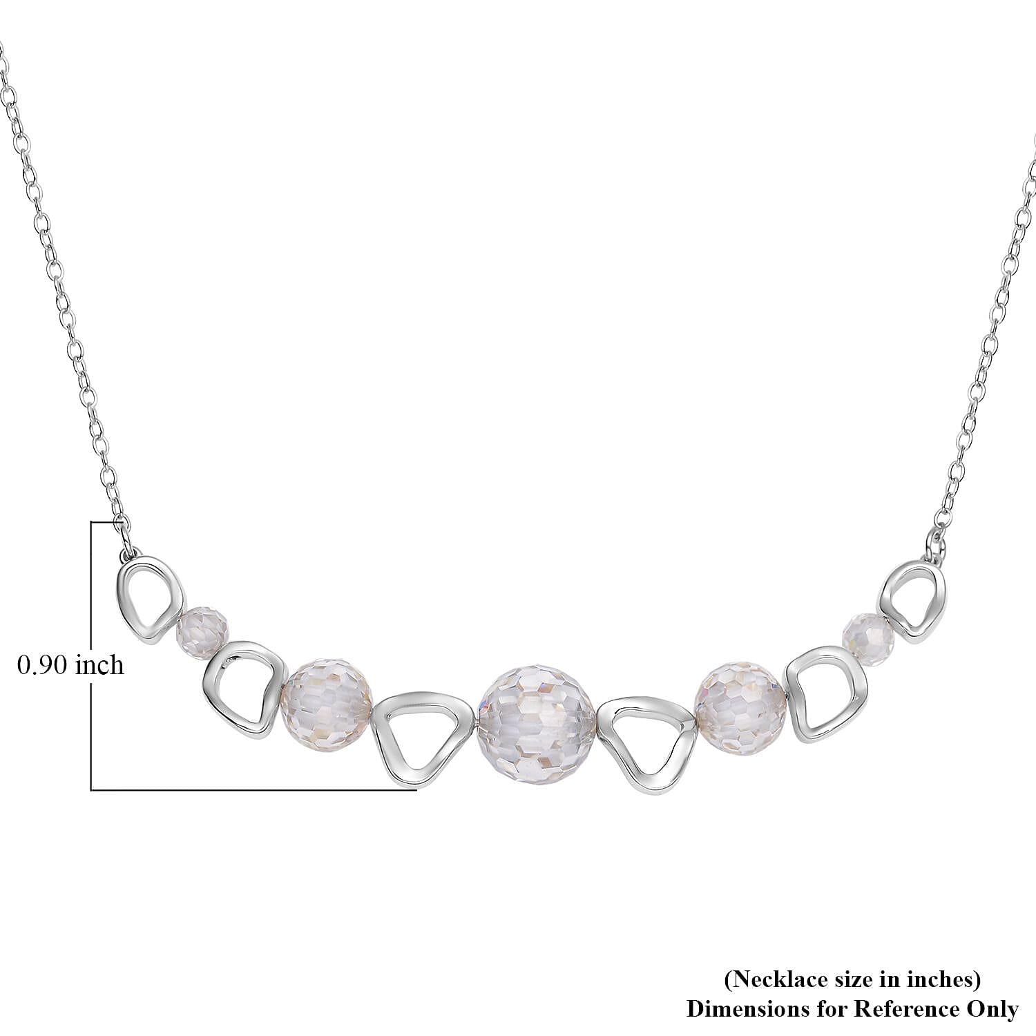 Moissanite Beaded Necklace 18-21 Inches