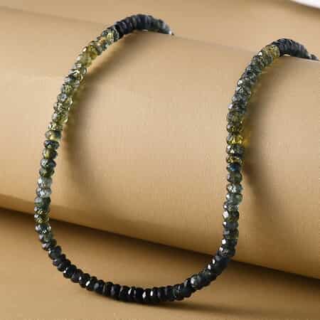 Parti Sapphire Beaded Necklace 20 Inches in Platinum Over Sterling Silver 50.00 ctw image number 1