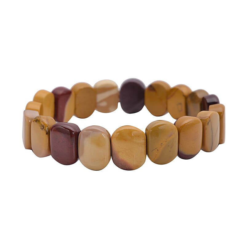 Kennedy Range Mookaite Block Stretch Bracelet 163.50 ctw