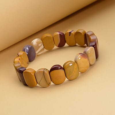Kennedy Range Mookaite Block Stretch Bracelet 163.50 ctw
