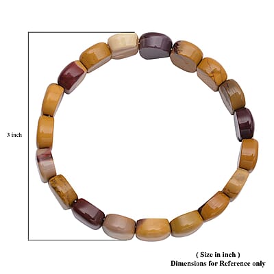Kennedy Range Mookaite Block Stretch Bracelet 163.50 ctw