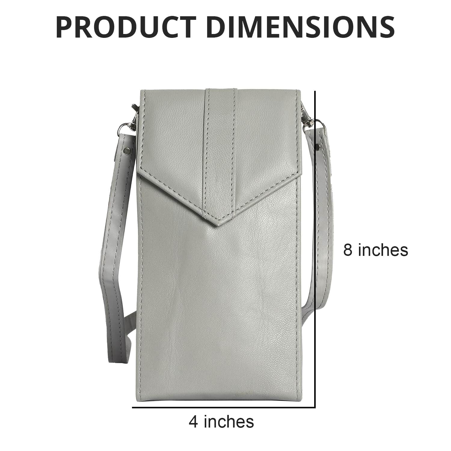 Buy Gray RFID Protected Genuine Leather Mobile Phone Crossbody