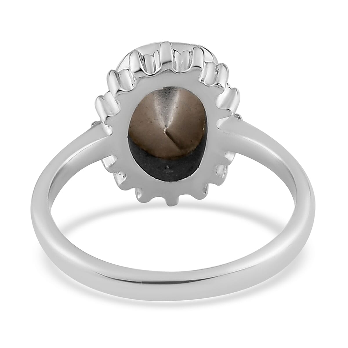 Blue Polki Diamond Solitaire Ring in Platinum Over Sterling Silver (Size 10.0) 0.50 ctw image number 4