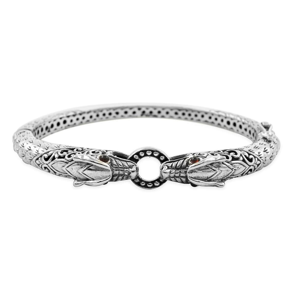 BALI LEGACY Sterling Silver Dragon Bangle Bracelet (6.50 In) 24.70 Grams image number 0