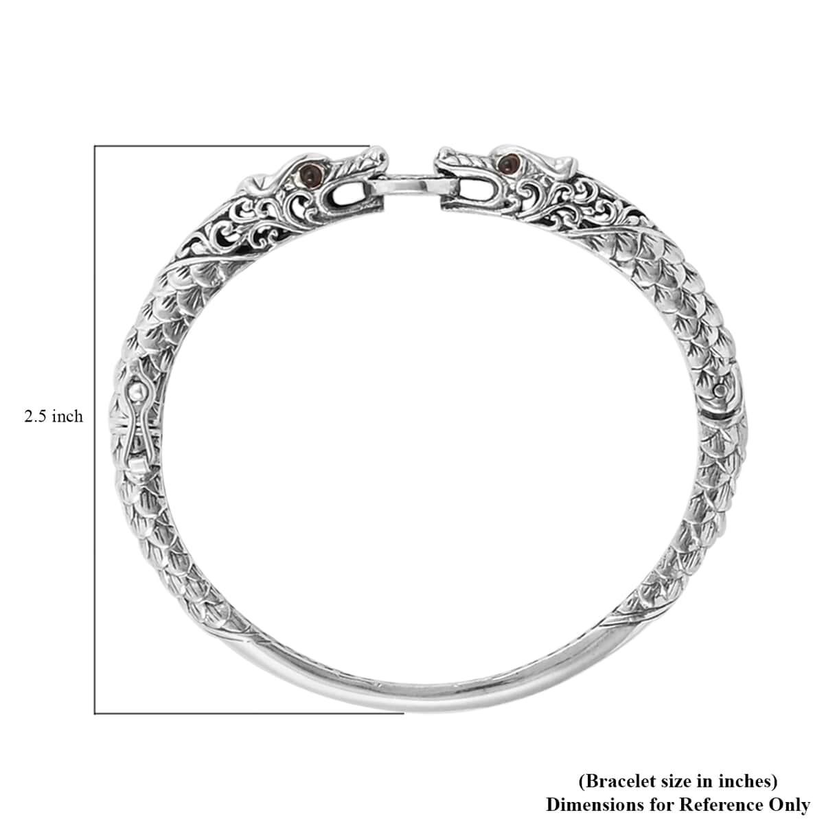 BALI LEGACY Sterling Silver Dragon Bangle Bracelet (6.50 In) 24.70 Grams image number 4