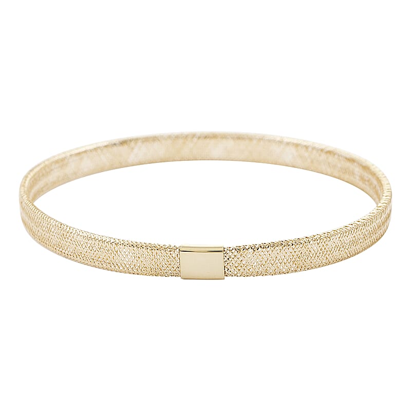 Italian 10K Yellow Gold Stretchable Bracelet (0.90 g) (6.00-8.5In)