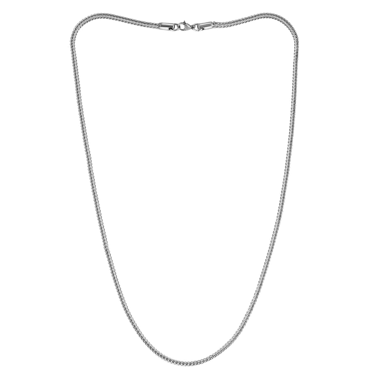 Foxtail Box Necklace 24 Inches in Stainless Steel 11.90 Grams image number 0