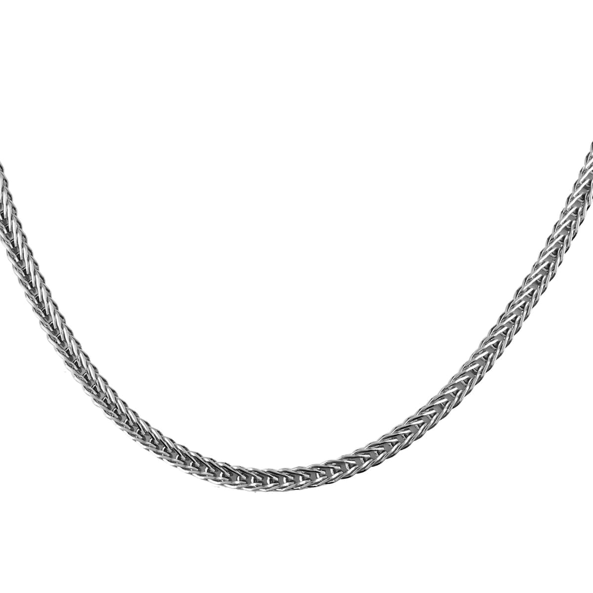 Foxtail Chain Necklace  in Stainless Steel 24 Inches 11.90 Grams image number 2