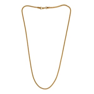 Foxtail Chain Necklace 24 Inches in ION Plated Yellow Gold Stainless Steel 24 Inches 11.60 Grams