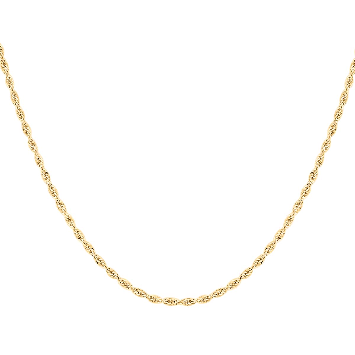 VEGAS CLOSEOUT DEAL 10K Yellow Gold 4mm Diamond Cut Rope Necklace 20 Inches 6.20 Grams image number 0