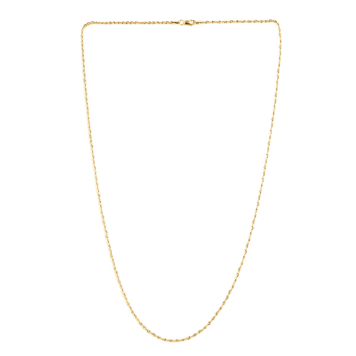 VEGAS CLOSEOUT DEAL 10K Yellow Gold 4mm Diamond Cut Rope Necklace 20 Inches 6.20 Grams image number 2