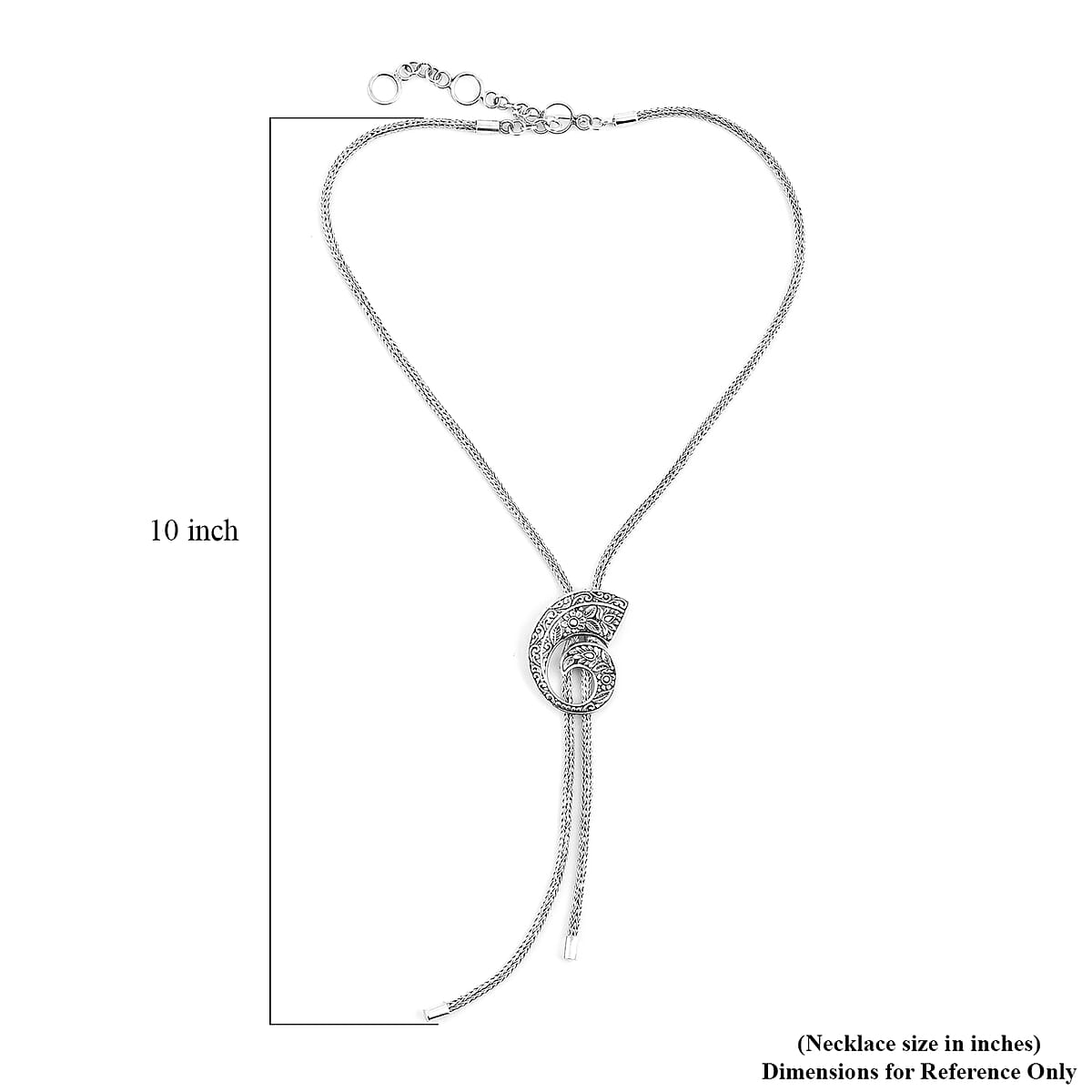 Bali Legacy Sterling Silver Lariat Necklace (20 Inches) 29.50 Grams image number 5