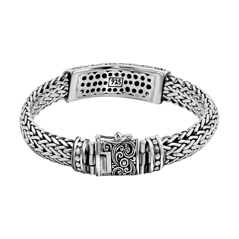 Bali Legacy Sterling Silver Braided Chain Bracelet (7.00 In) 64.3 Grams