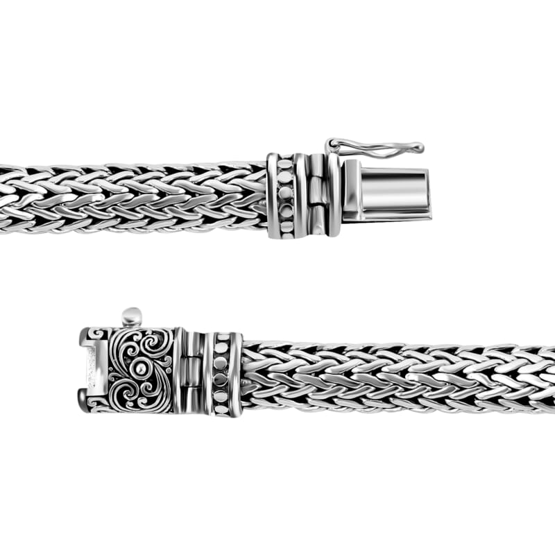 Bali Legacy Sterling Silver Braided Chain Bracelet (7.00 In) 64.3 Grams