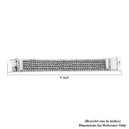 BALI LEGACY Sterling Silver Tulang Naga Multi Chain Bracelet (7.50 In) 102.40 Grams image number 5