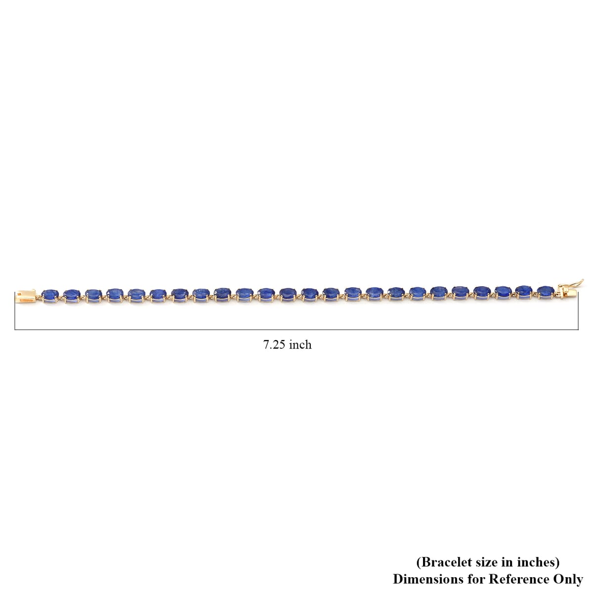 Luxoro 10K Yellow Gold AAA Masoala Sapphire (FF) Tennis Bracelet (7.25 In) 15.50 ctw image number 2