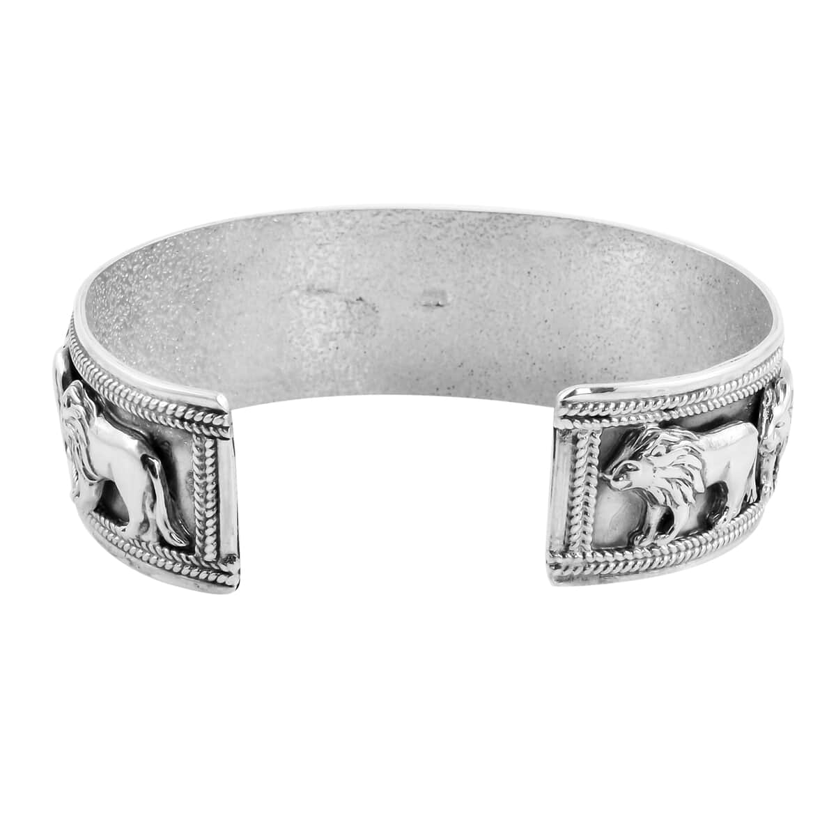 Bali Legacy Sterling Silver Lion Motif Cuff Bracelet (7.50 In) 37.50 Grams image number 4