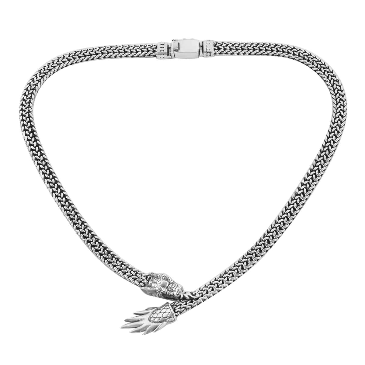 Bali Legacy Sterling Silver Tulang Naga Dragon Necklace 20 Inches 116.90 Grams image number 0