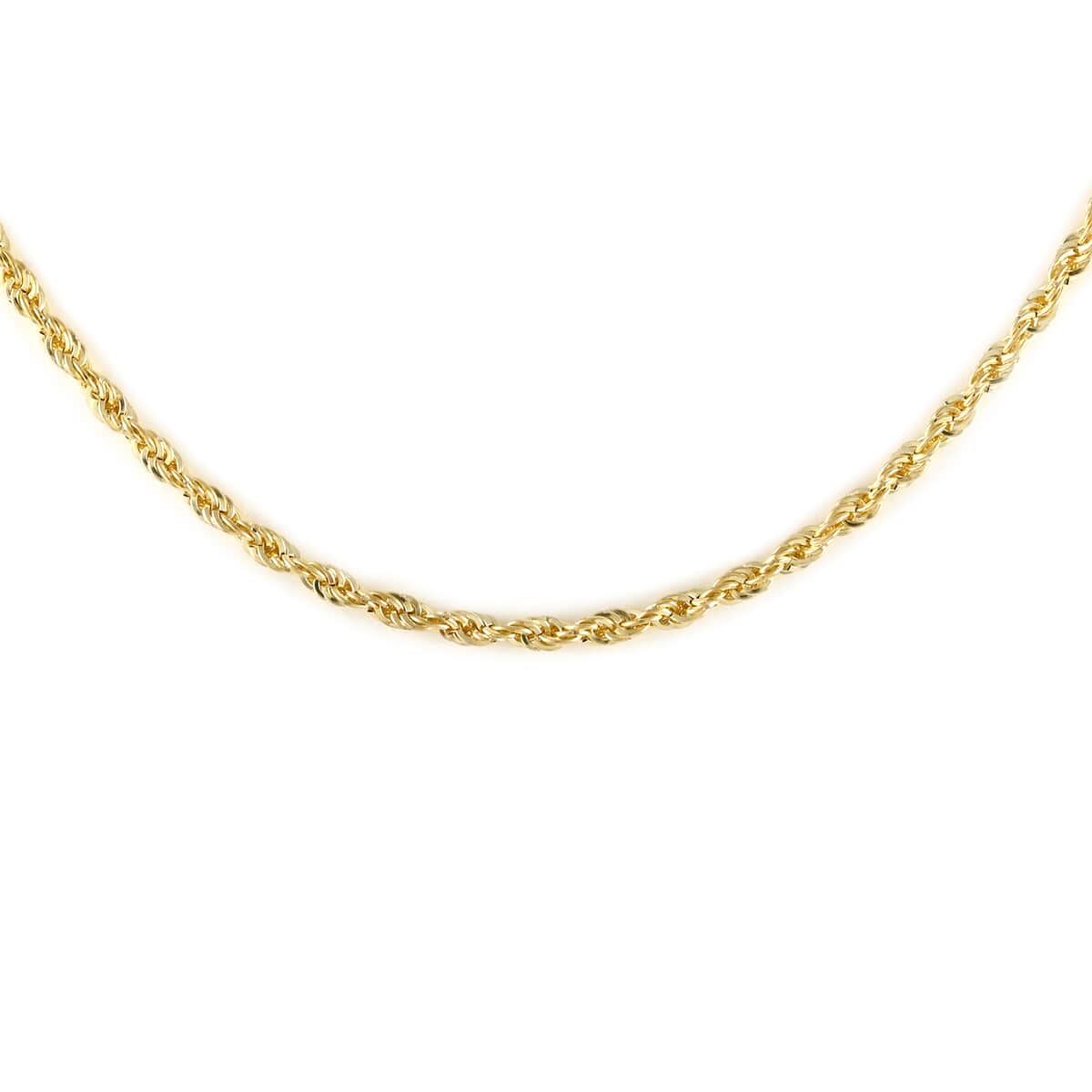 10K Yellow Gold 3.8mm Rope Necklace 18 Inches 6.2 Grams image number 0