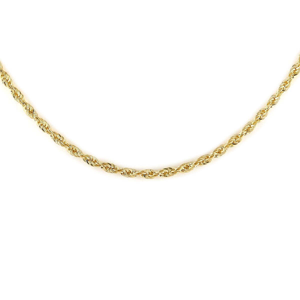 10K Yellow Gold 3.8mm Rope Necklace 18 Inches 6.2 Grams image number 0