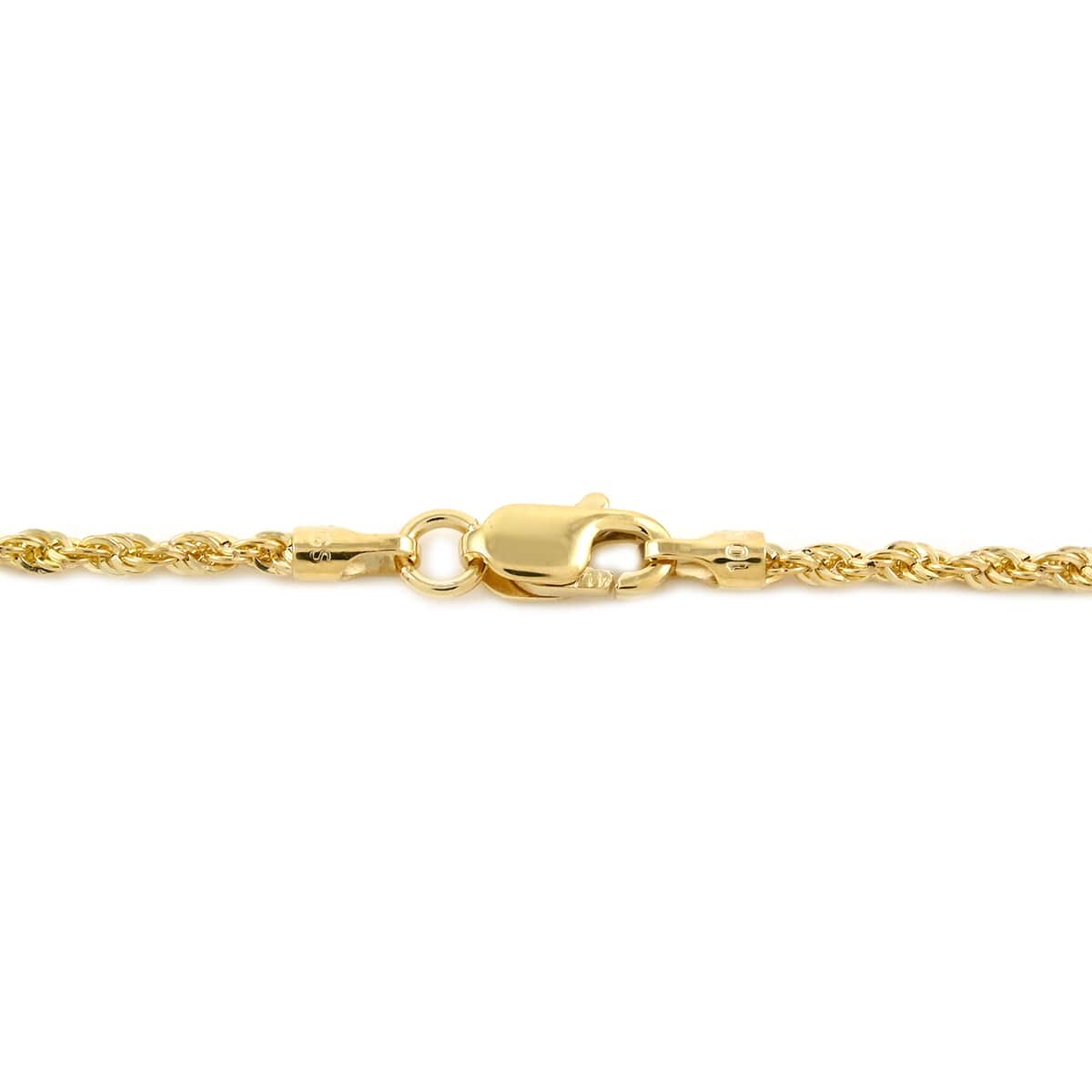 10K Yellow Gold 3.8mm Rope Necklace 18 Inches 6.2 Grams image number 2
