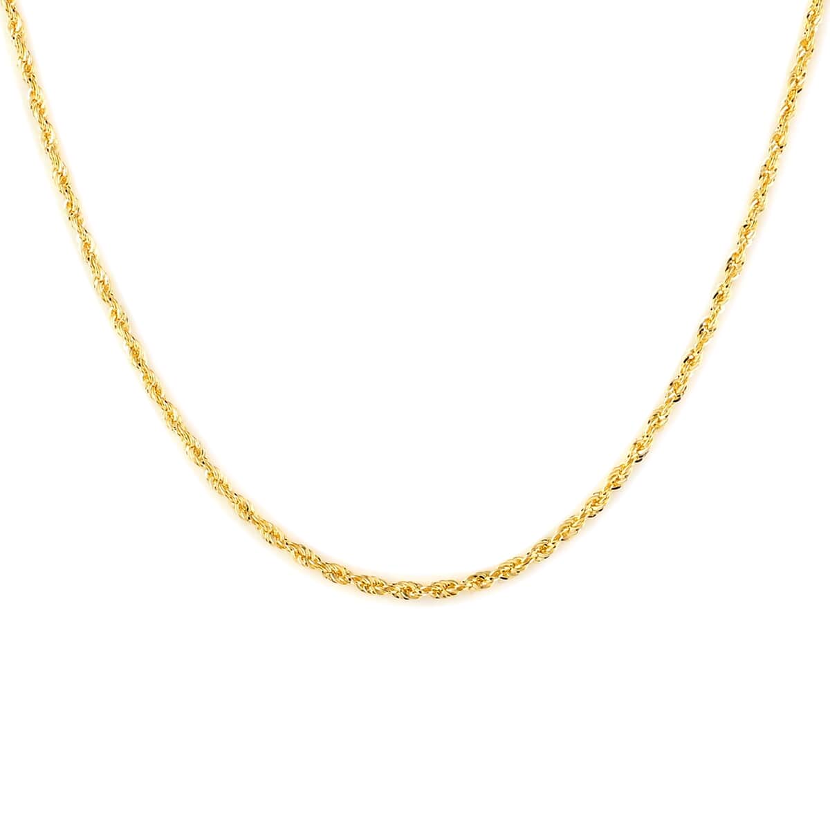 Jessica Exclusive Pick 10K Yellow Gold 3.8mm Rope Necklace 22 Inches 7.60 Grams image number 0