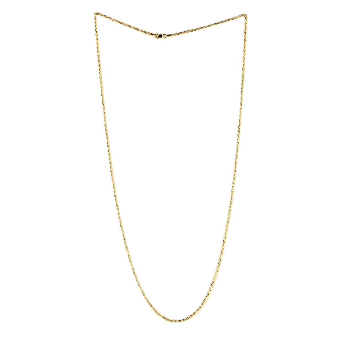 Jessica Exclusive Pick 10K Yellow Gold 3.8mm Rope Necklace 22 Inches 7.60 Grams image number 1